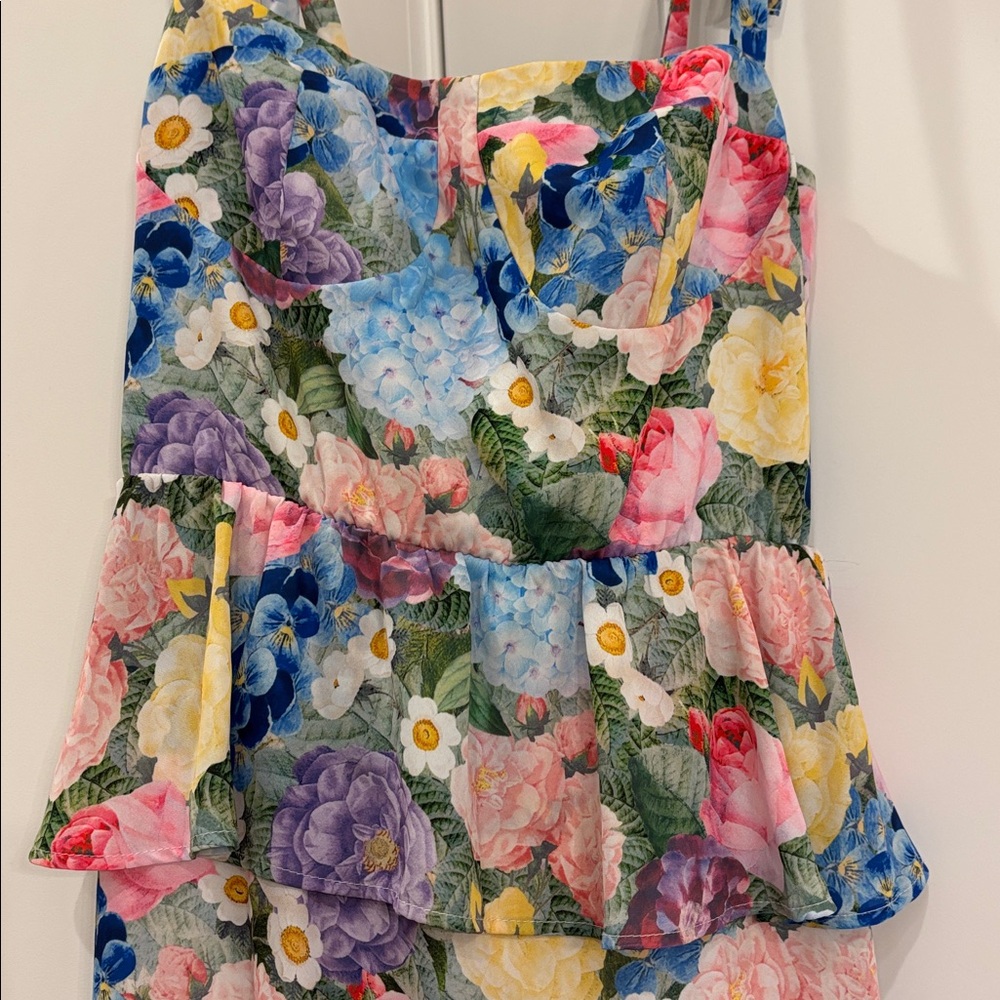 Show Me Your MuMu Paxton Midi Dress Flower Shop NEW NWT Medium Feminine Corset - Picture 6 of 11